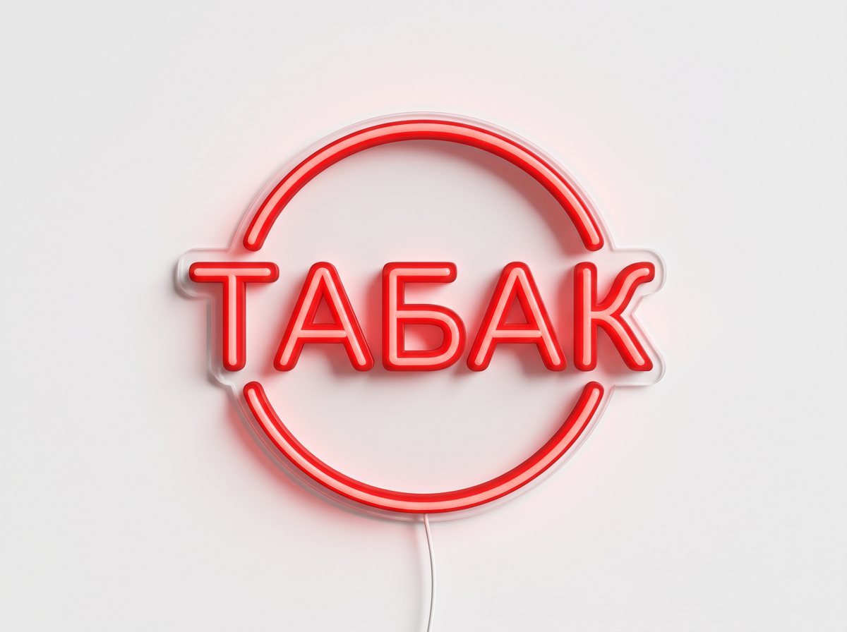 Неоновая вывеска «Табак»