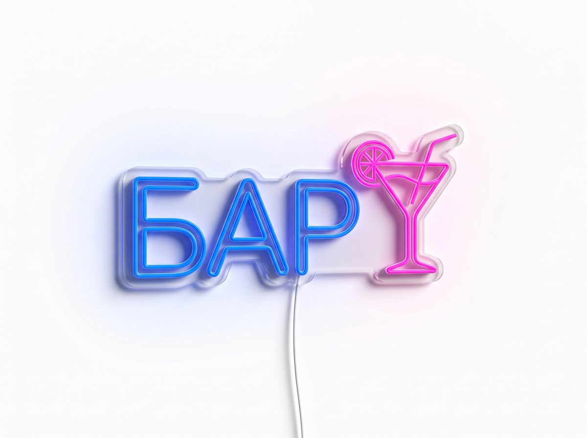 Неоновая вывеска «Бар»