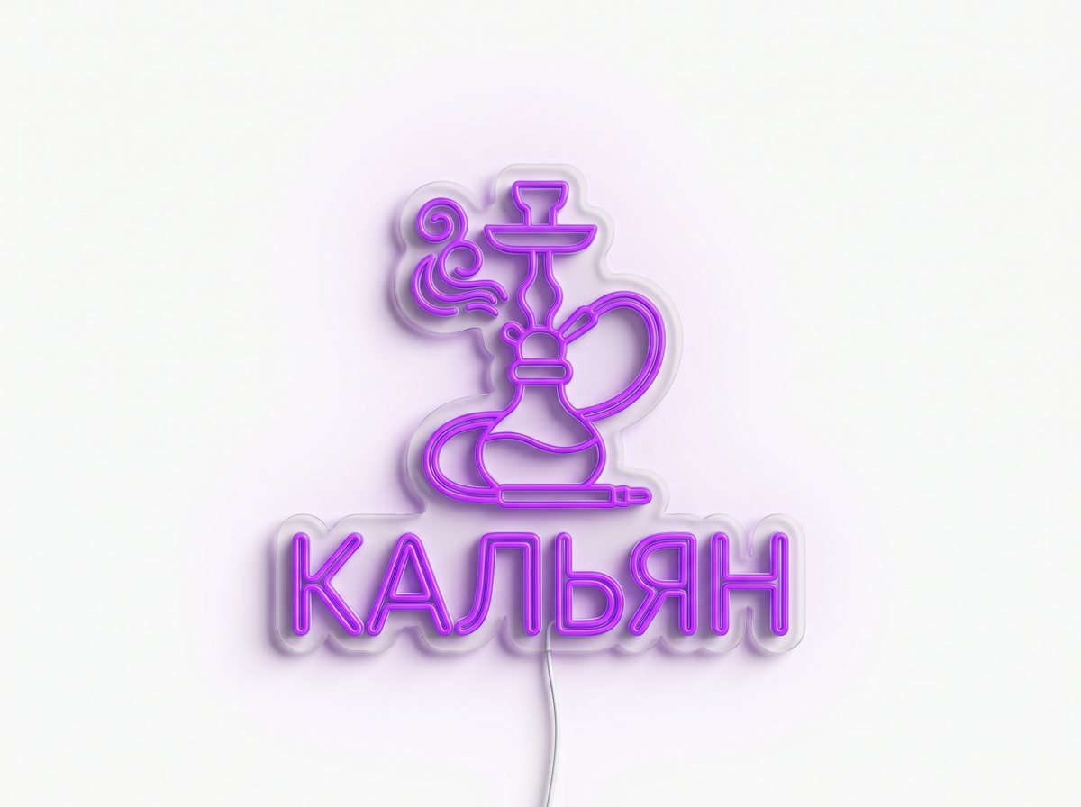 Неоновая вывеска «Кальян»