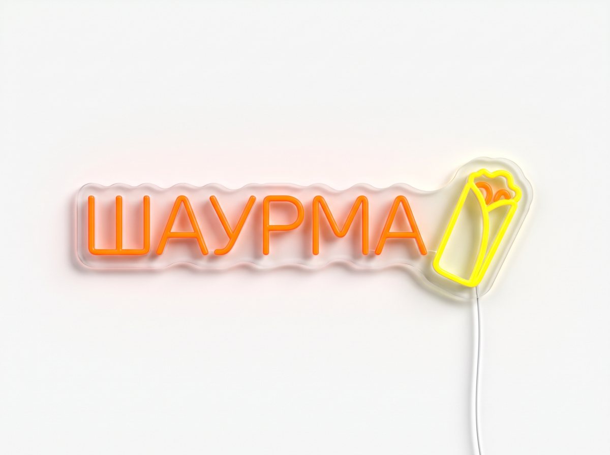 Неоновая вывеска «Шаурма»
