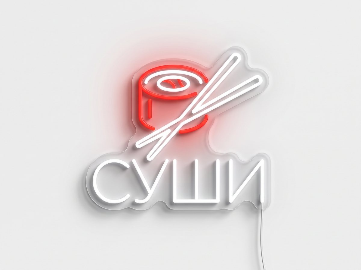 Неоновая вывеска «Суши»